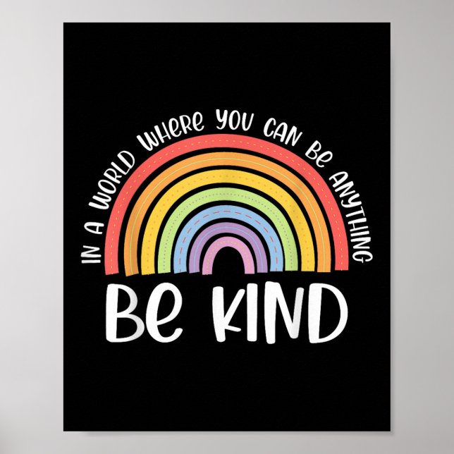 Affiche Anti-intimidation Be Kind Unity Day Rainbow Kindne (Devant)
