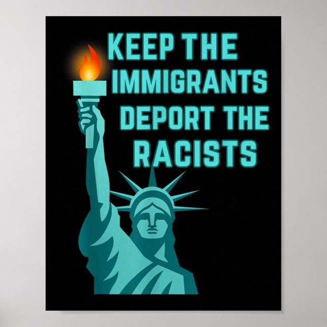 Affiche Anti-Racisme - Gardez Les Immigrants Déporter Le R (Devant)