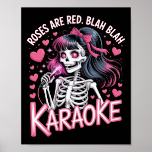 Affiche Anti Saint-Valentin Roses Sont Rouges Blah Karaoke