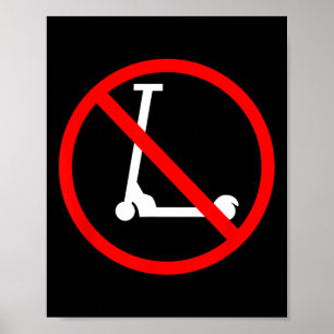 Affiche Anti Trottinettes Pour Skateurs 