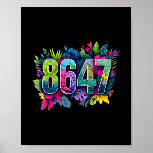Affiche Anti Trump 8647 Floral Résister 86 47 Impeach Trum