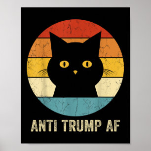 Affiche Anti Trump Af Tee Retro Funny Anti Trump Cat