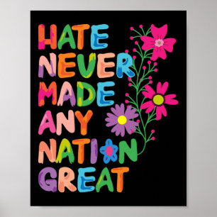 Affiche Anti Trump Artistic Floral Democrat Président Libe
