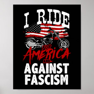 Affiche Anti Trump Biker Résiste Contre La Manifestation D