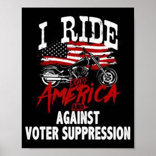 Affiche Anti Trump Biker Résiste contre la suppression des