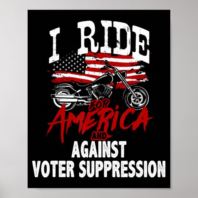 Affiche Anti Trump Biker Résiste contre la suppression des (Devant)