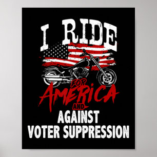 Affiche Anti Trump Biker Résiste contre la suppression des
