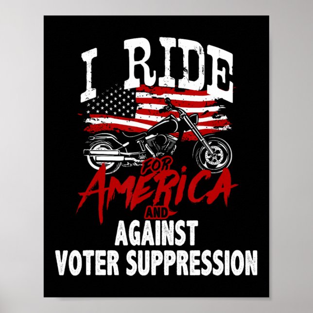 Affiche Anti Trump Biker Résiste contre la suppression des (Devant)