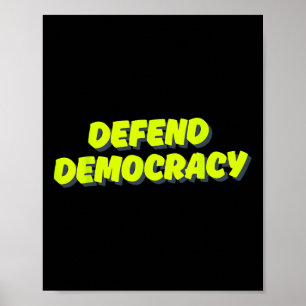 Affiche Anti-trump - Défendre la démocratie
