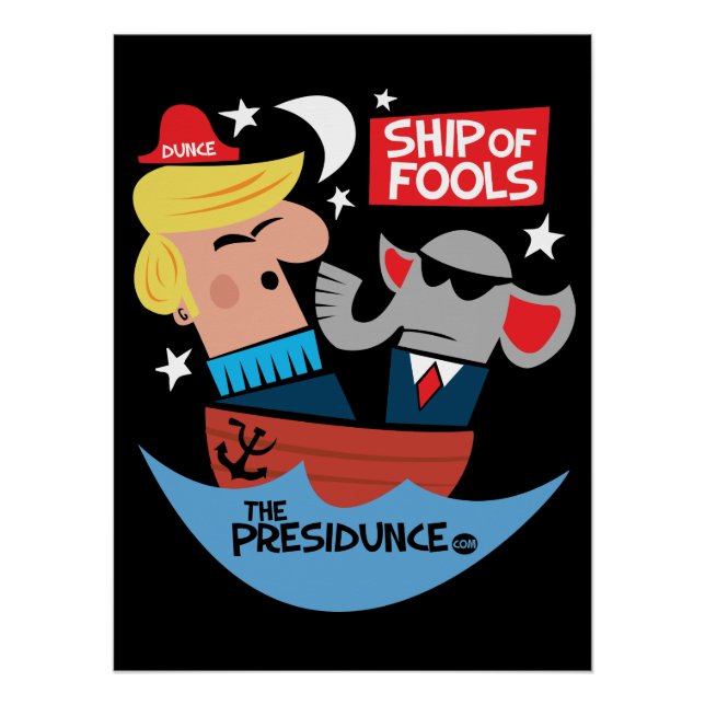 Affiche anti-Trump du Ship of Fools (Devant)