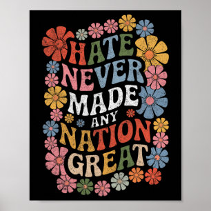 Affiche Anti Trump Floral Democratique Président libéral