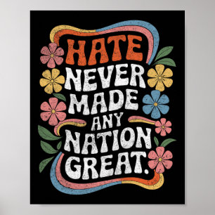 Affiche Anti Trump Floral Democratique Président libéral 3