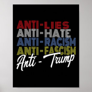 Affiche Anti Trump Hate Mies Et Fascisme Résistent Au Vote