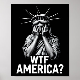 Affiche Anti-trump Politique Et Démocratie Wtf Amérique _2