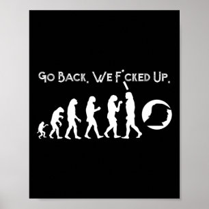 Affiche Anti Trump - Retour à l'évolution Trump Tee