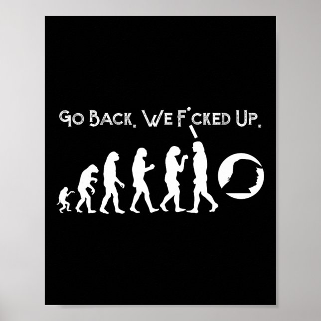 Affiche Anti Trump - Retour à l'évolution Trump Tee (Devant)
