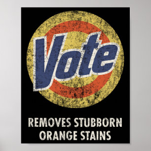 Affiche Anti-Trump Vote Detergent Fun Vintage