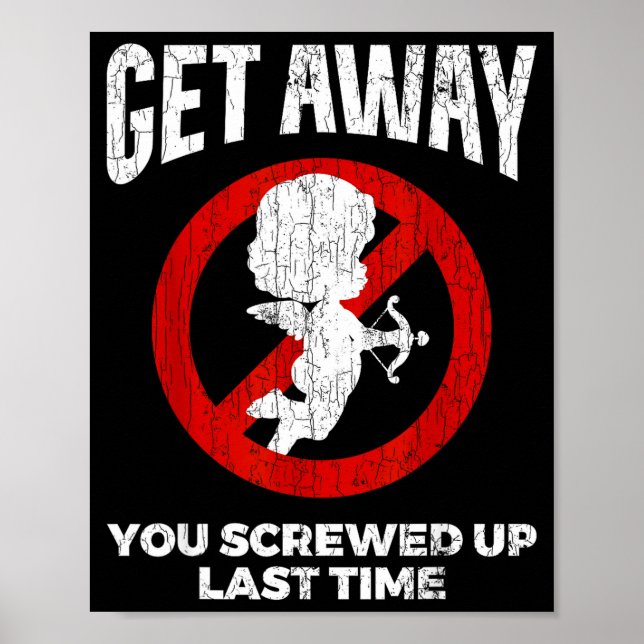 Affiche Anti Valentines Sarcastic Cud Quote Funny Gift  (Devant)