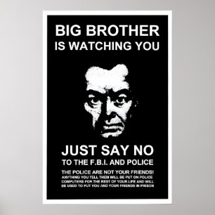 Affiche anti-violence policière des années 80 Big 