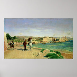 Affiche Antibes, le tour de cheval, 1868