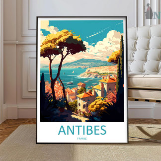 Affiche Antibes Travel Print Wall Art Antibes Wall Hanging