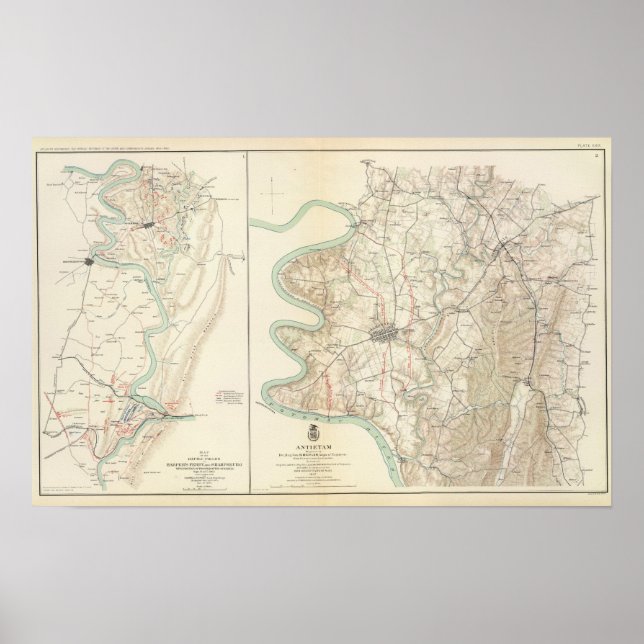 Affiche Antietam, Harper's Ferry, Sharpsburg (Devant)