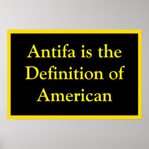 Affiche Antifa définit l'Américain patriotique