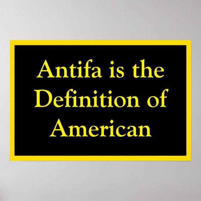 Affiche Antifa définit l'Américain patriotique (Devant)