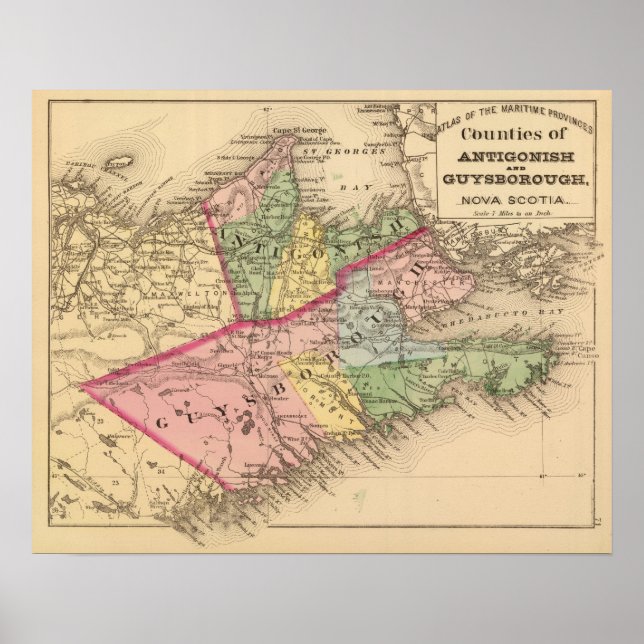 Affiche Antigonish, comtés de Guysborough, N.-É. (Devant)