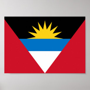 Affiche Antigua et Barbuda Flag