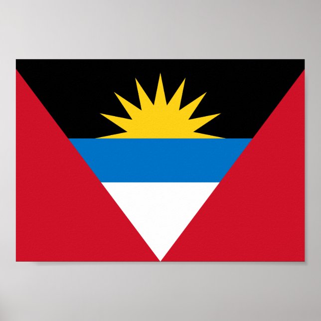 Affiche Antigua et Barbuda Flag (Devant)