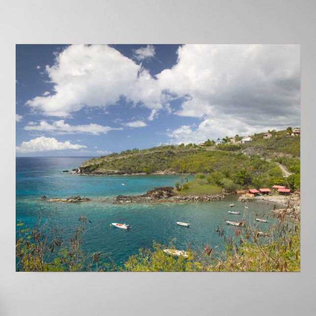 Affiche ANTILLES FRANÇAISES (FWI), Guadeloupe, Basse, (Devant)