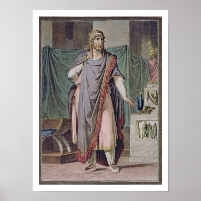 Affiche Antiochus, costume pour "Berenice" de Jean Racine, (Devant)