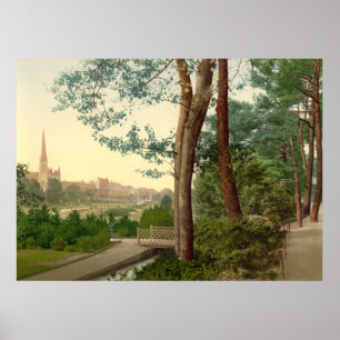 Affiche Antique Angleterre, Jardins de Bournemouth