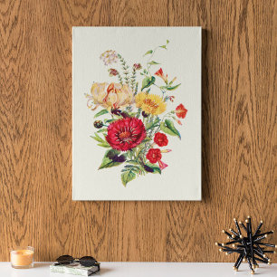 Affiche Antique Aquarelle Botanique Imprimer