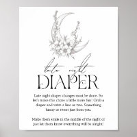 Antique Baby shower Forêt 'Late Night Diaper'