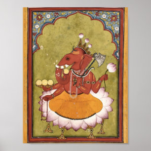Affiche Antique Ganesh