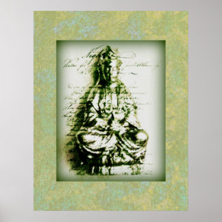 Affiche antique Green Kwan Yin