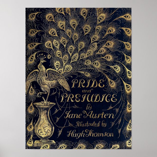 Affiche Antique Jane Austen Fierté et préjugé Peacock (Devant)