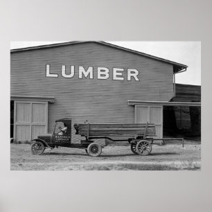 Affiche Antique Lumber Truck: 1925