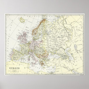 Affiche Antique map of Europe