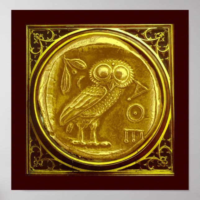 AFFICHE ANTIQUE OWL GOLD COIN (Devant)