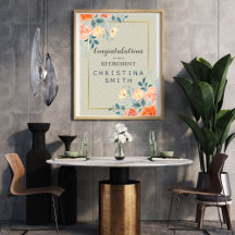 Antique Rustique Floral Aquarelle Parti de retrait