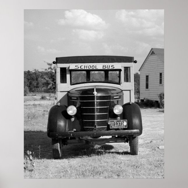 Affiche Antique School Bus, Greensboro, Georgia, 1941 (Devant)