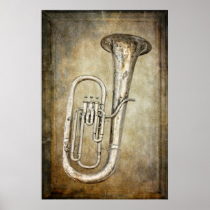 AFFICHE ANTIQUE TUBA
