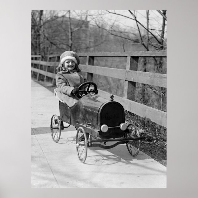 Affiche Antique voiture pédale, 1922 (Devant)