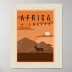 Affiche Antler sur l'affiche de Meadow Nature