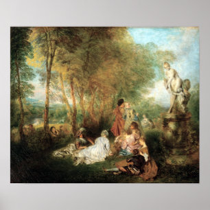 Affiche Antoine Watteau La fête de l'amour