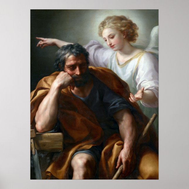 Affiche Anton Raphael Mengs Le rêve de Saint Joseph (Devant)