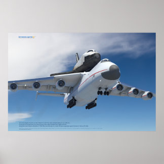 Affiche Antonov An-225 Mriya avec la navette spatiale Bura